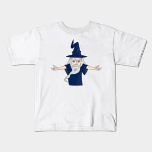 Sorcerer with the beard and white hair Kids T-Shirt